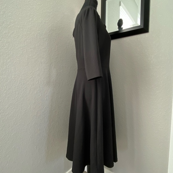 MISSMAY Retro Scallop Boat Neck Black Swing Dress Large - Picture 7 of 13